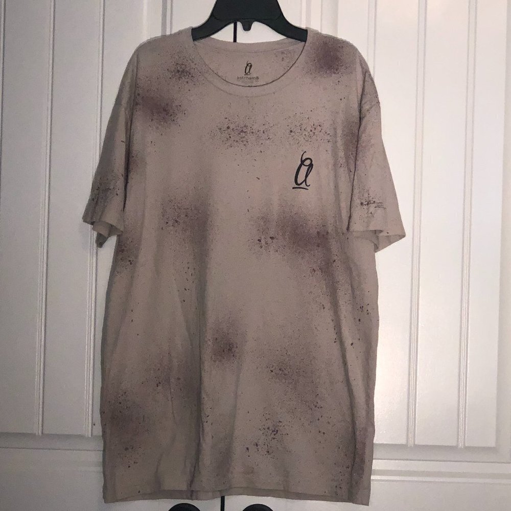 ASTRNEME short sleeved splatter design t-shirt; XL